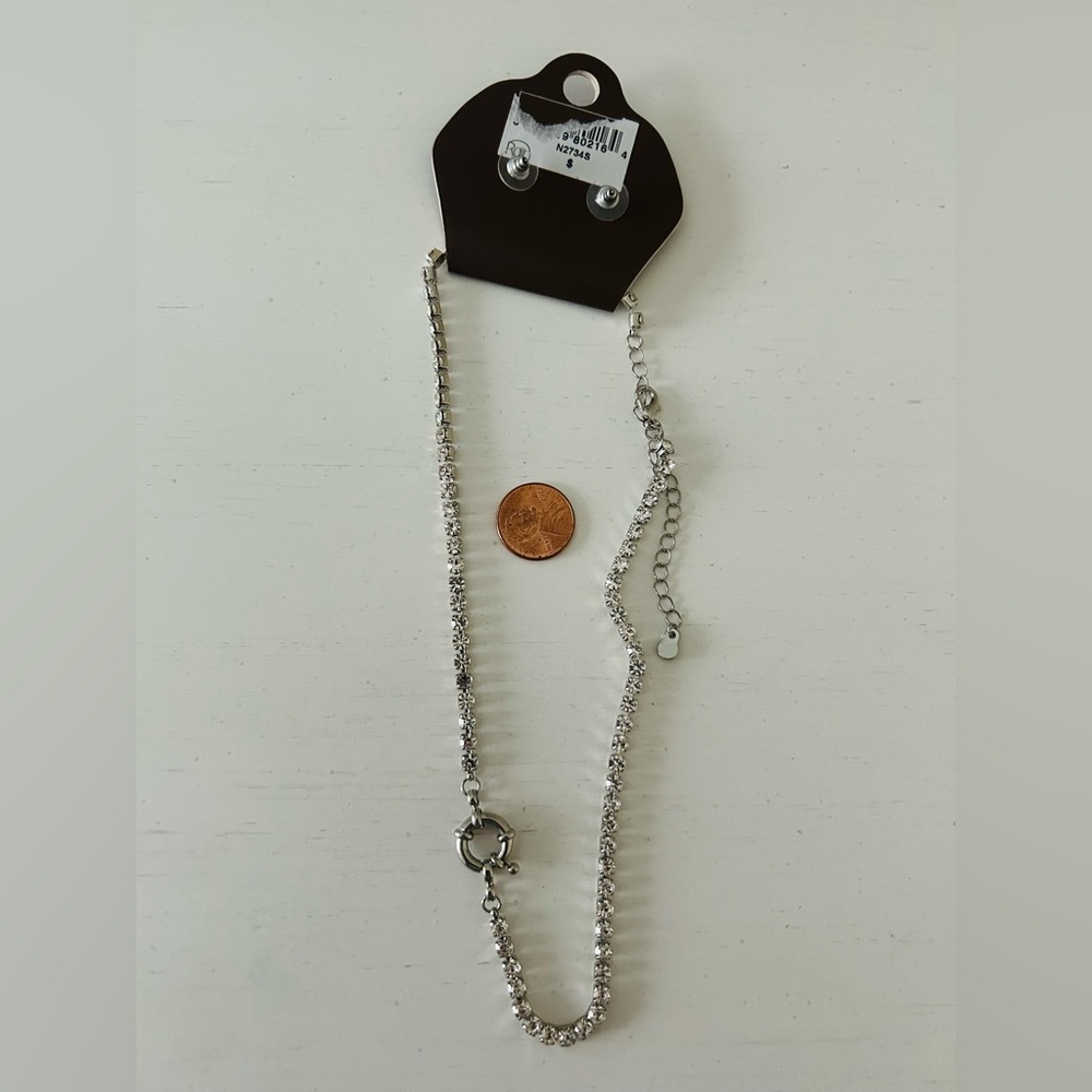 Rain SilverJewelry Crystal Stone Necklace & Earring Set NWT Gift Ready Party - Picture 7 of 11